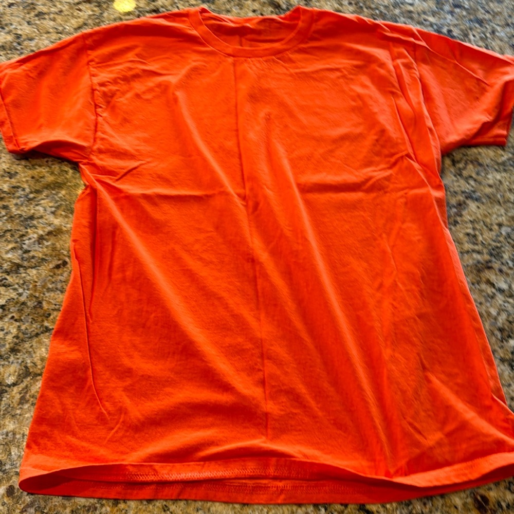 Bright orange Tshirt. Like new.